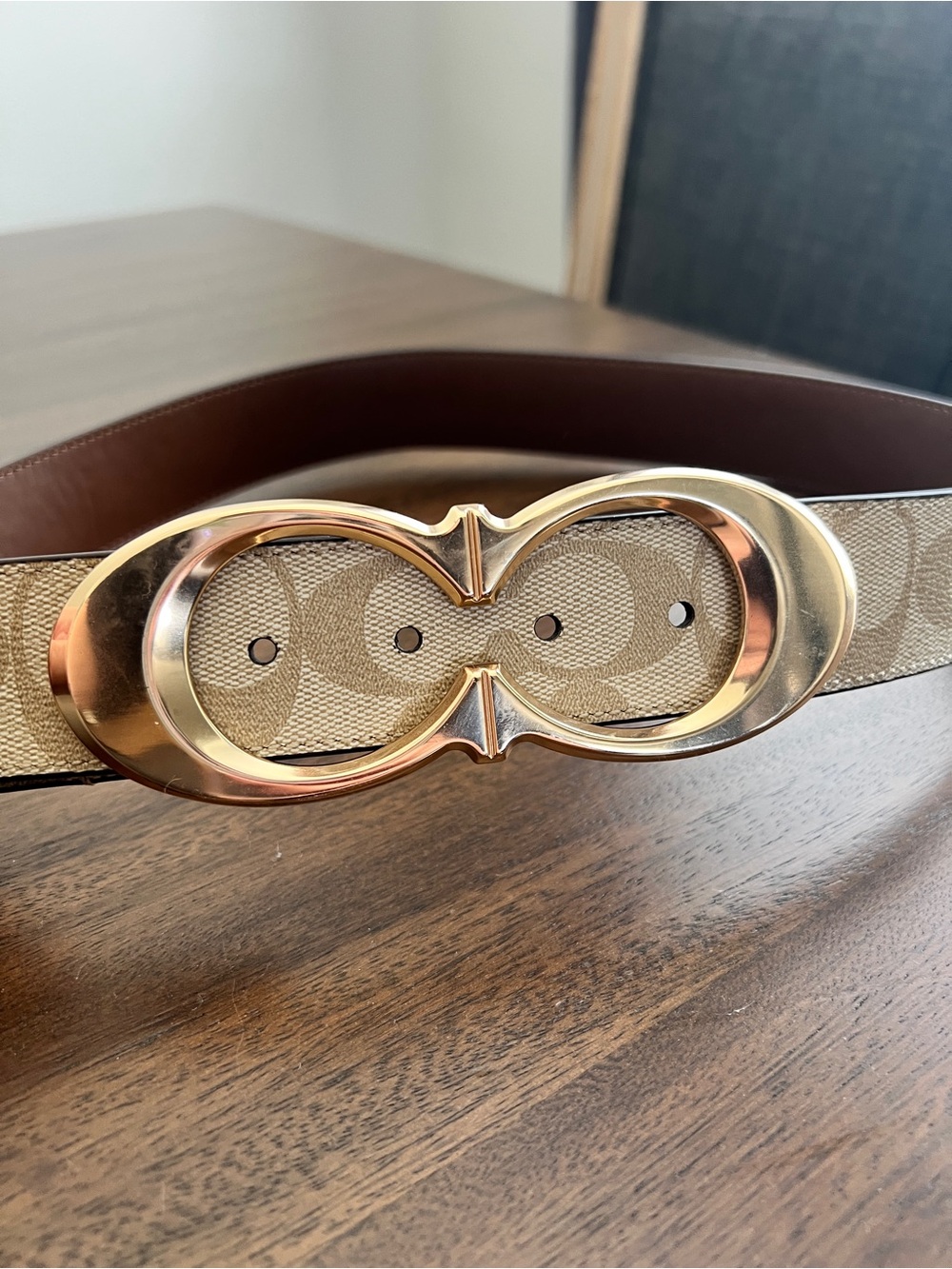 Coach Women’s Signature Belt with Double C Buckle Size Small